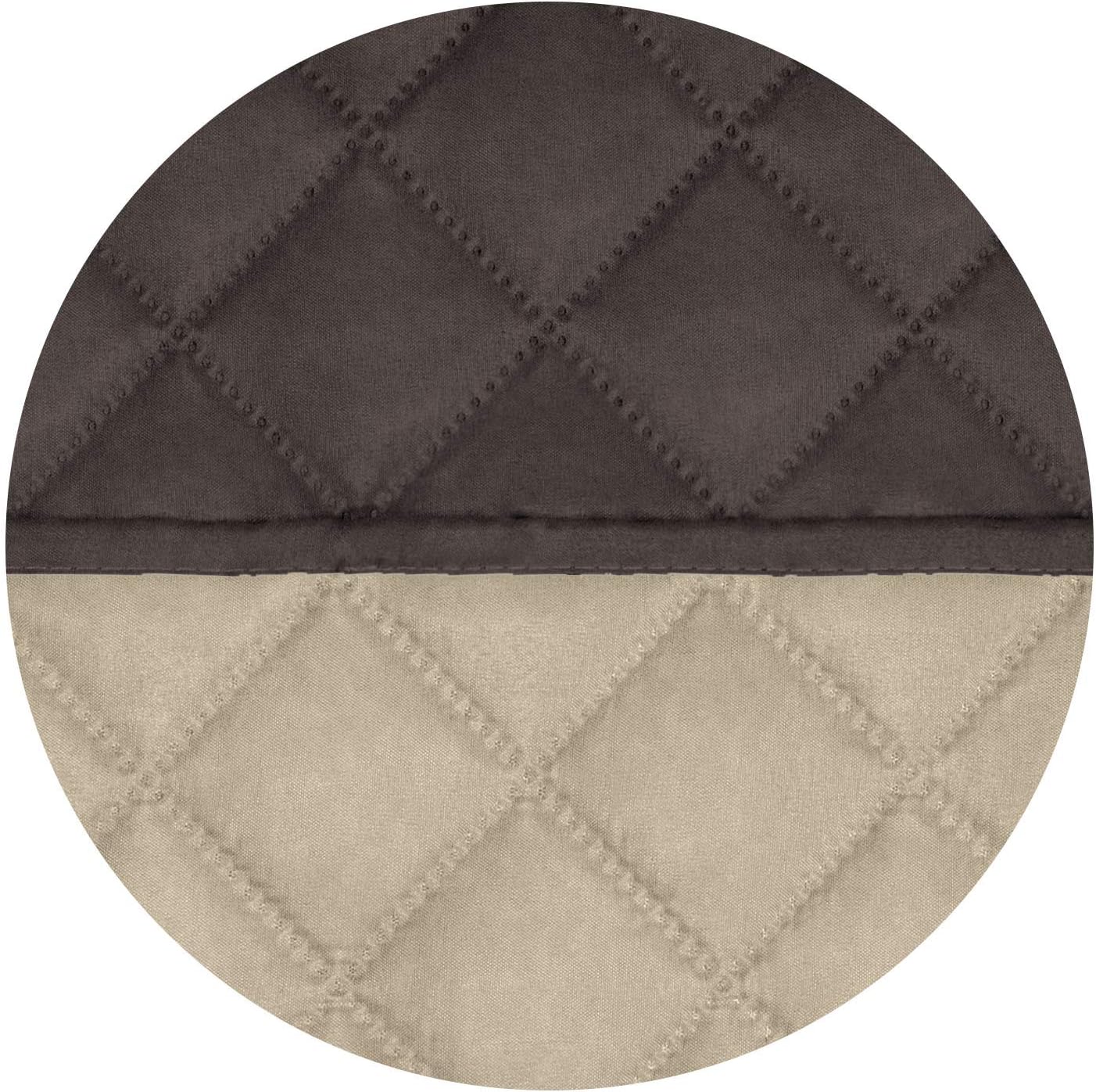 PureFit Reversible Quilted Sofa Cover, Water Resistant Slipcover Furniture Protector, Washable Couch Cover with Non Slip and Elastic Straps for Kids, Dogs, Pets (Sofa, Chocolate/Beige)