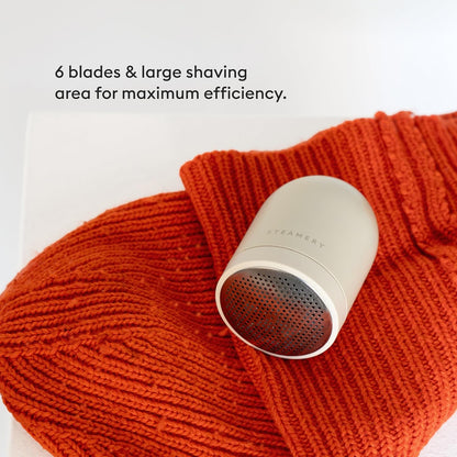 Steamery Fabric Shaver Pilo 2, Removes Lint and Pilling from Clothes and Textiles, Rechargeable Lint Remover with USB, Beige