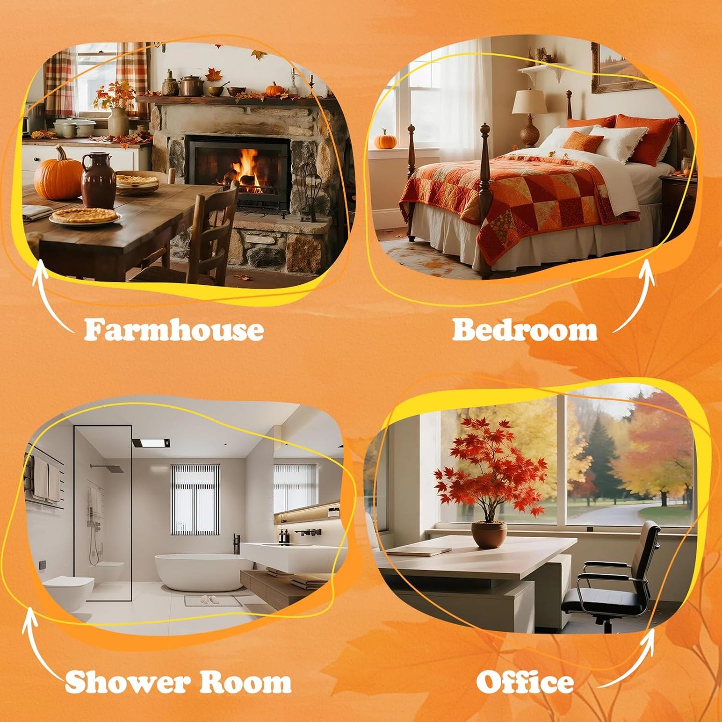 Fall Candles - Apples & Cinnamon Candle | Apple Scented Candles, Thankingsgiving Candle for Autumn, 7 OZ Soy Candles for Home Scented - Fall Gifts for Women Men