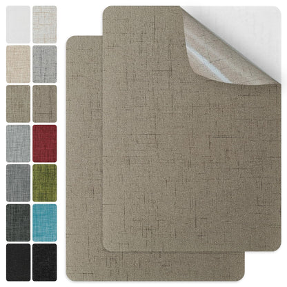 J.CARP 2Pcs Linen Repair Patches, Large Self-Adhesive Fabric Patch for Sofas, Couch, Furniture, Car Seats (8 * 11 inches-2PCS Floral Khaki)