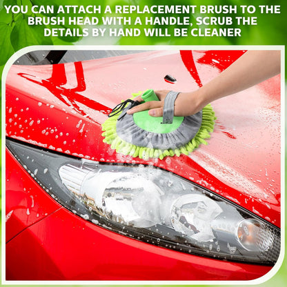 Layhit 5 Pcs Car Wash Mitt Set, Brush Not Included, Microfiber Mitt Cleaning Car Truck Washing Tools Kit RV Pickup Chenille Scratch Replacement(Multicolor)