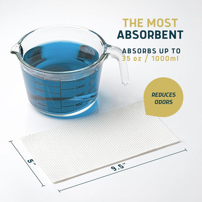 Lunderg Jasmine Scented Super Absorbent Commode Pads - Medical Grade Value Pack 100 Count - for Disposable Bedside Commode Liners, Adult Chairs, Portable Buckets & Camping Toilet Bags - Light Scent