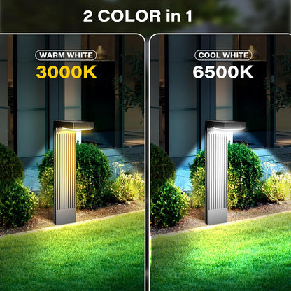 Solar Pathway Lights Outdoor 6Pack, 400LM Motion Sensor Walkway Lights with Warm/Cool White, 12H Lasting, IP65 Waterproof Solar Powered Landscape Lighting for Garden, Yard