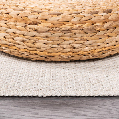 CAMILSON Easy Jute Rug 6x9, Indoor Outdoor Off-White Farmhouse Area Rugs for Living Room Patio and Kitchen Rug, Solid Woven Design, Easy-Cleaning, Washable Outside Carpet Alfombras (6 x 9)