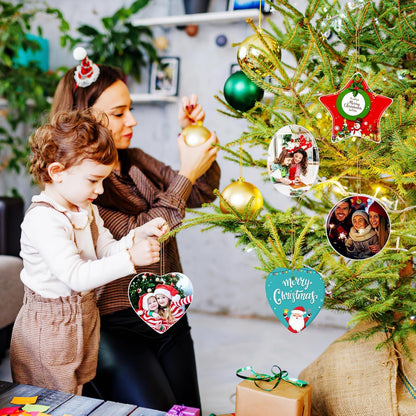 Personalized Christmas Ornaments 2025 Customized with Photo Text Ornament Keepsake Pet First Christmas Ornament Bulk Custom Ceramic Xmas Tree Decorations,Oval