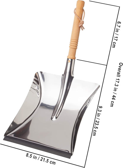 REDECKER Horsehair Fiber Hand Brush and Dust Pan Set - Wooden Broom and Dustpan Set for Home - Outdoor Dust Pan and Brush - Oiled Beechwood Handles - Large Capacity Stainless Steel Dust Pan