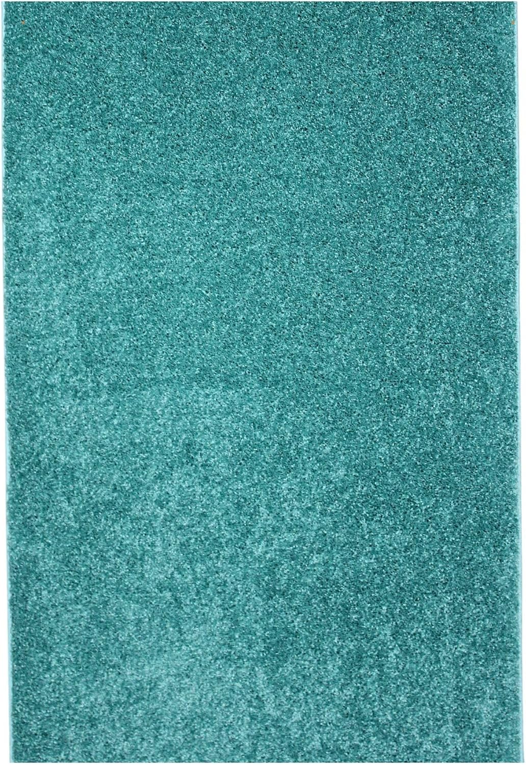 KOECKRITZ Soft and Colorful Kids Classroom Area Rugs (Passes Flammability Pill Test) Many Sizes and Bright Colors to Select from (8' x 8', Surf)