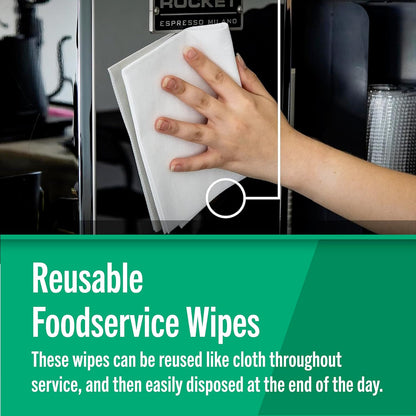 Fresh Towel Foodservice Reusable Paper Towels - 1/4 Fold, 13 x 20 inches - (1 Case of 150) All Purpose Cleaning Towels (White)