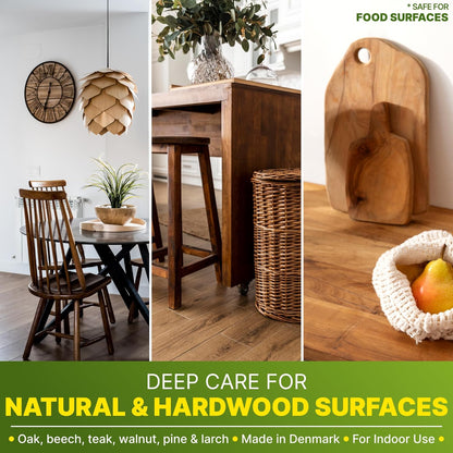 Nordicare Wood Oil Colorless - Premium Walnut Oil, Teak Oil, Wood Oil Furniture for Oak, Beech, Teak, Walnut, Pine, Larch - Natural Furniture Wood Oil - Made in Denmark - for Indoor Use (34 oz)