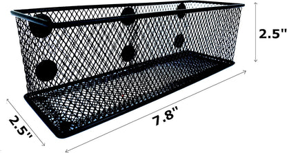 Magnetic Baskets Magnetic Organizer and Holder for Locker or Refrigerator - Pen Holders or Storage Bins for Office and Home