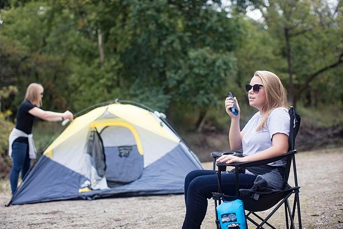 Motorola Solutions, Portable FRS, T270, Talkabout, Two-Way Radios, Rechargeable, 22 Channel, 25 Mile, Black W/Blue, 2 Pack