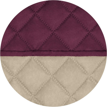 PureFit Reversible Quilted Sofa Cover, Water Resistant Slipcover Furniture Protector, Washable Couch Cover with Non Slip and Elastic Straps for Kids, Dogs, Pets (Oversized Recliner, Wine/Beige)