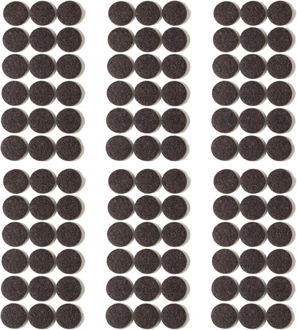 Furnigear Felt Furniture Pads for Hardwood Floors - Self Adhesive Chair Felt Pad, Floor Protector for Furniture Feet, Furniture Sliders Moving Furniture Smoothly, Anti Scratch 108 Pcs 1" Round Brown
