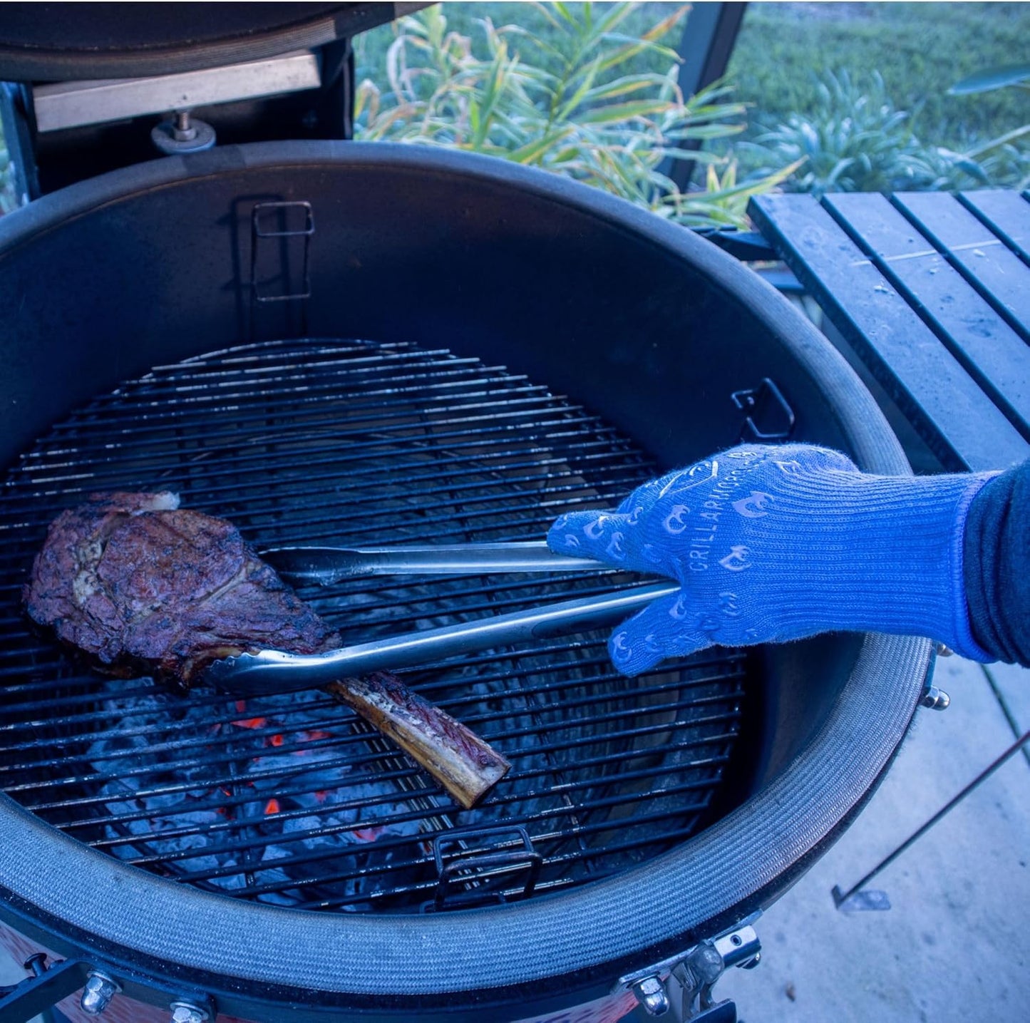 Grill Armor Oven Gloves 932°F Extreme Heat & Cut Resistant Oven Mitts with Fingers for BBQ, Cooking, Grilling, Baking – Accessory for Smoker, Cast Iron, Fire Pit, Camping, Fireplace, Griddle & More