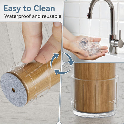 24PCS Extra Small Silicone Chair Leg Floor Protectors for Hardwood Floors, Thicken Rubber Chair Leg Cap Covers, Non Slip Furniture Leg Pads to Protect Wood Tile Floors from Scratches and Reduce Noise