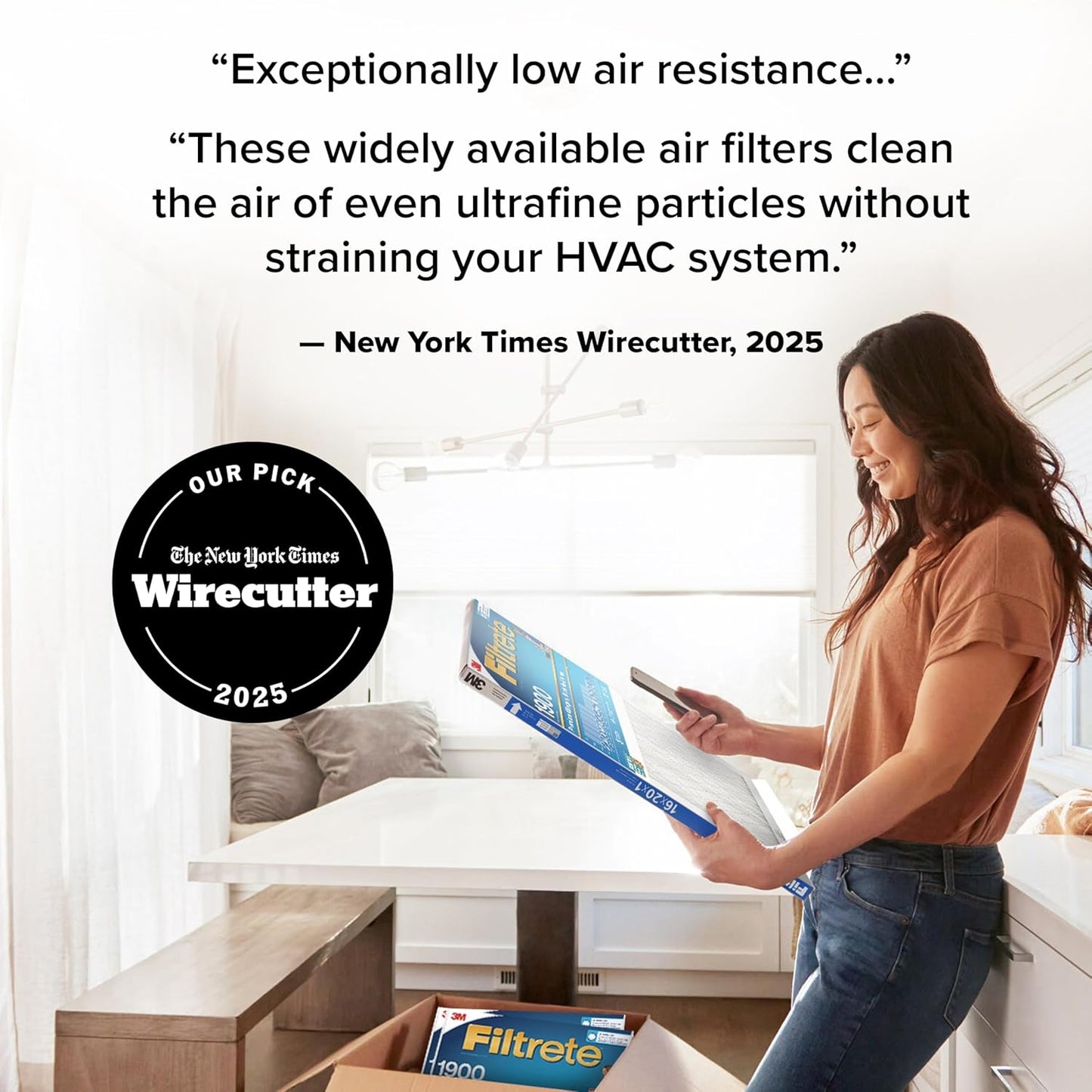 Filtrete 24x30x1 AC Furnace Air Filter, MERV 13, MPR 1900, Premium Allergen, Bacteria & Virus Filter, 3-Month Pleated 1-Inch Electrostatic Air Cleaning Filter, 6-Pack (Actual Size 23.81x29.81x0.78 in)