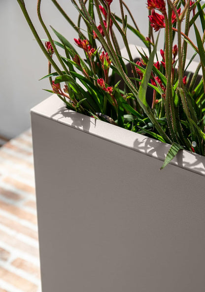 Veradek Block Series Span Plastic Planter - Tall Rectangular Planter for Indoor or Outdoor Patio/Porch | Durable All-Weather with Removable Insert Bucket | Modern Design for Plants, Flowers, Garden
