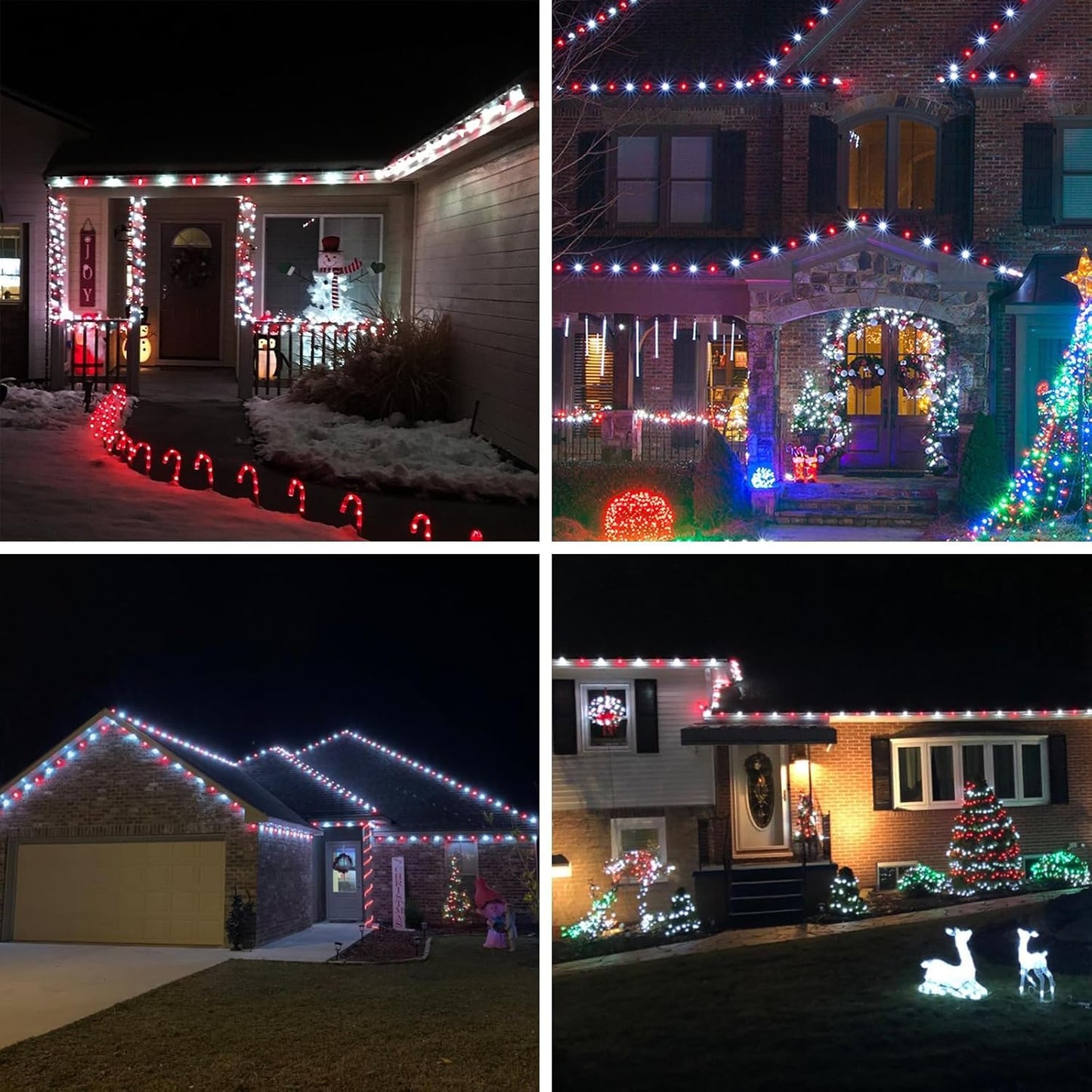 Extendable Red and White 50 LED Waterproof C9 LED Christmas Lights Indoor Outdoor Green Wire, Super Bright C9 Christmas String Lights for Tree, Patio, Easter, Porch, Home, Christmas Decorations