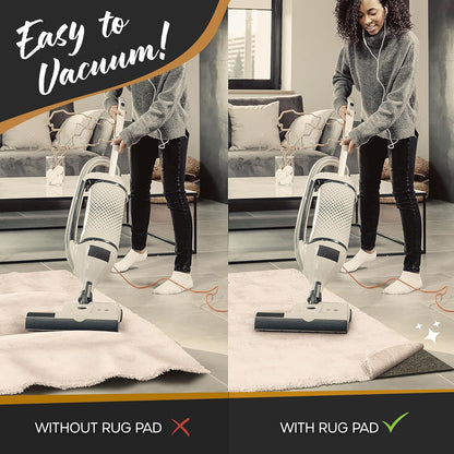 Nevlers 3x5 Rug Pad Non Slip Rug Stoppers to Prevent Sliding | Rug Grippers for Area Rugs on Hardwood Floors & Hard Surfaces | 1/4" Thick Dual Layer Felt & Rubber No Slip Rug Grip Pad & Carpet Gripper