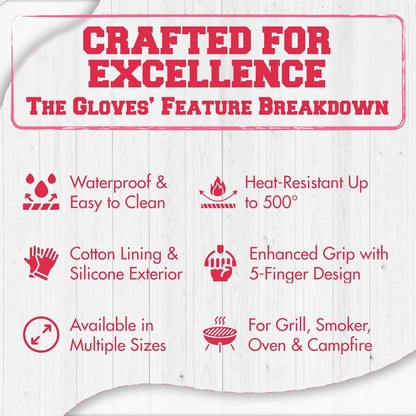 KITCHEN PERFECTION Silicone Smoker Oven Gloves For Women -Extreme Heat Resistant BBQ Gloves -Handle Hot Food Right on Your Smoker Grill Fryer|Waterproof Oven Mitts Grill Gloves |Superior Set+3 Bonuses