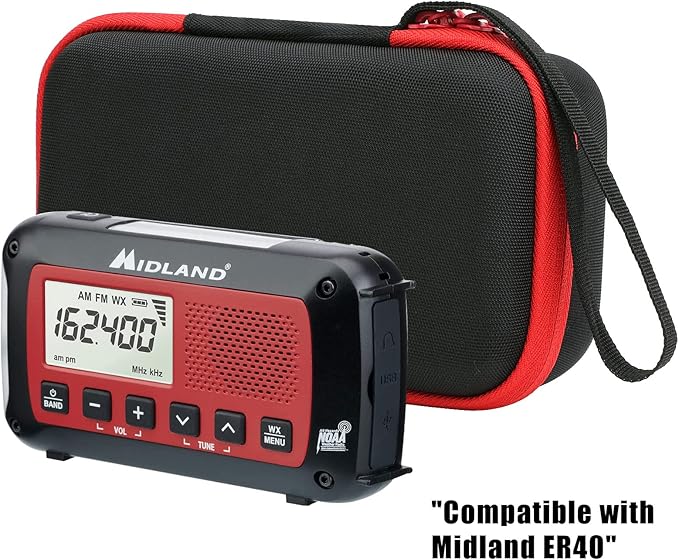 co2CREA Hard Case Replacement for Midland ER40 Emergency Crank Radio Weather Alert Radio
