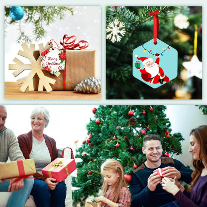 Personalized Christmas Ornaments 2025 Customized with Photo Text Ornament Keepsake Pet First Christmas Ornament Bulk Custom Wooden Xmas Tree Decorations, Wood Rectangle