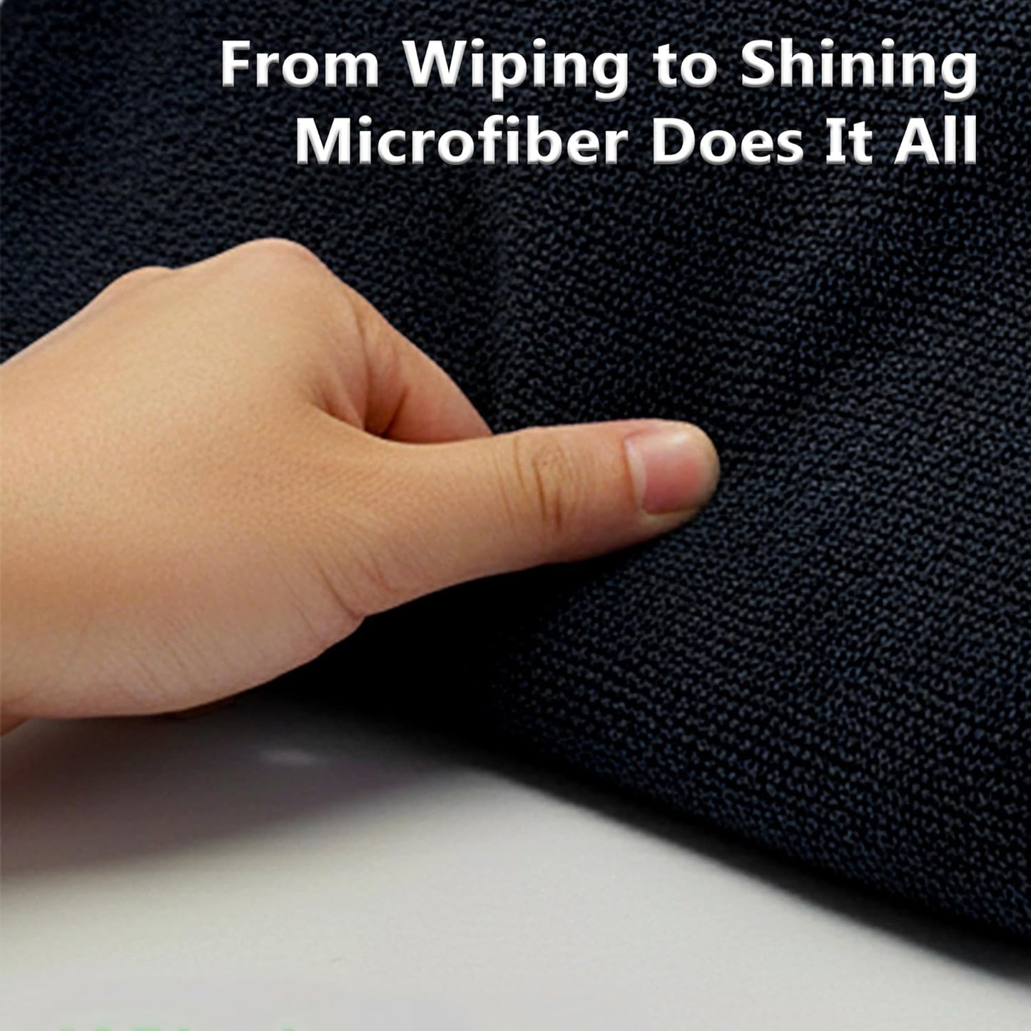 Blue Horizon Microfiber Cleaning Towels, 36-Pack Reusable Shop Towels, Ultra Soft Plush Wash-Cloths, Microfiber Detailing Cleaning Cloths for Car, Household and Commercial (Black, 16" x 16")