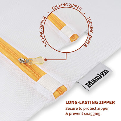 Mesh Laundry Bag for Delicates, Wash Bag for Underwear and Lingerie, Makeup Organizer Bag (2 Small)