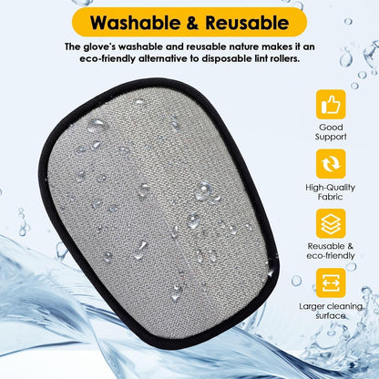 SAWMONG 2Pcs Pet Hair Removal Glove, Fan-Shaped Pet Hair Remover Glove Newly Upgraded, Removing Shed Pet Hair from Dogs & Cat, Reusable Pet Hair Removal Tool for Couch,Furniture, Carpet, Clothes