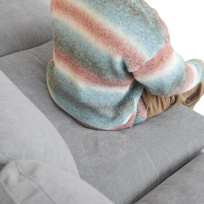 JACH Sectional Couches for Living Room, Cloud Sectional Couch with Deep Seat, Love Seat Modular Sofa with Chaise, Covers Removeable & Washable, Sofas Furniture for Living Room, Light Grey