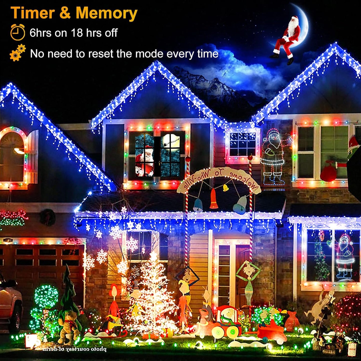 99ft Icicle Lights for Outside, Blue Christmas Lights Outdoor Indoor, 1216 LED Twinkle String Light with 228 Drops Short Curtain Lights for Thanksgiving Room Home Wall Bedroom Window Tree Decorations