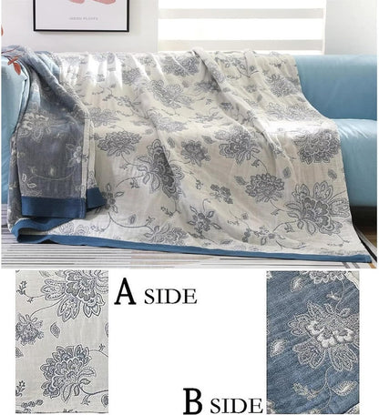 MSGKV Throw Blanket 100% Cotton Blankets Stitch Blanket,Versatile Knit Woven Super Soft Warm & Decorative Blankets for Chair Bed Sofa Couch and Bedroom Living Room,60''Wx 80''L