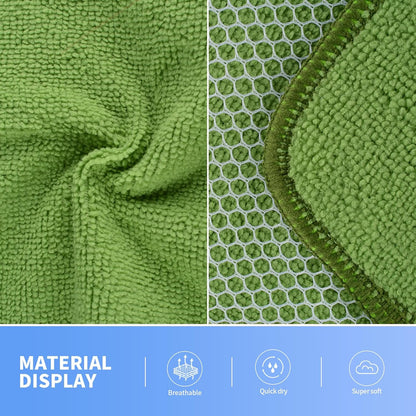 KinHwa Kitchen Washcloths for Dishes Absorbent Microfiber Dish Cloths Quick Dry Dish Rags with Poly Scour Scrub Side Ideal for Kitchen Cleaning (Mixing Colors #1, 9inchx9inch 9 Pack)