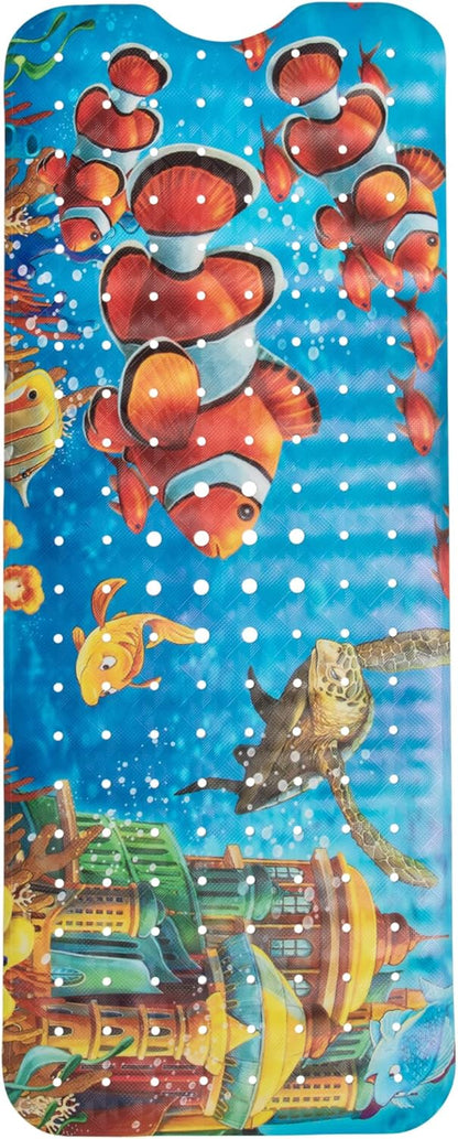 Toddler Bathtub Mat - Non Slip Kids Bath Mat - Shower Grip Mat - Bath Tub Floor Mat (Bath Clownfish)