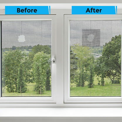 Black Window Screen Repair Tape, 2 in X 30 FT (360IN) Screen Repair Kit for Windows or Doors, Strong Adhesive Fiberglass Mesh Patch Tape