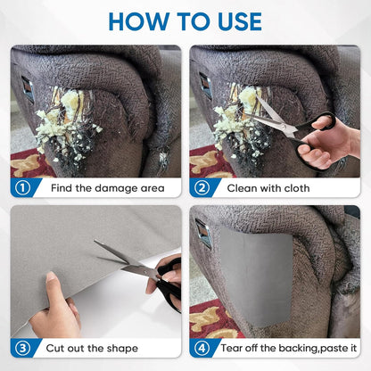 Oversized Canvas Patch 16 "x31, Self-Adhesive Waterproof Canvas Patch Set for Repairing Tents, Couch, Boat Covers, Camping Chairs, Awnings, Car Seats.（Gray）