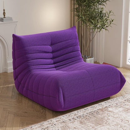 Bean Bag Chair, Fireside Chair Bean Bag Sofa Large Bean Bag Chair for Adults, Bean Bag Chairs for Teens with High Density Comfortable Foam, Memory Foam Bean Bag for Living Room, Bedroom (Purple)