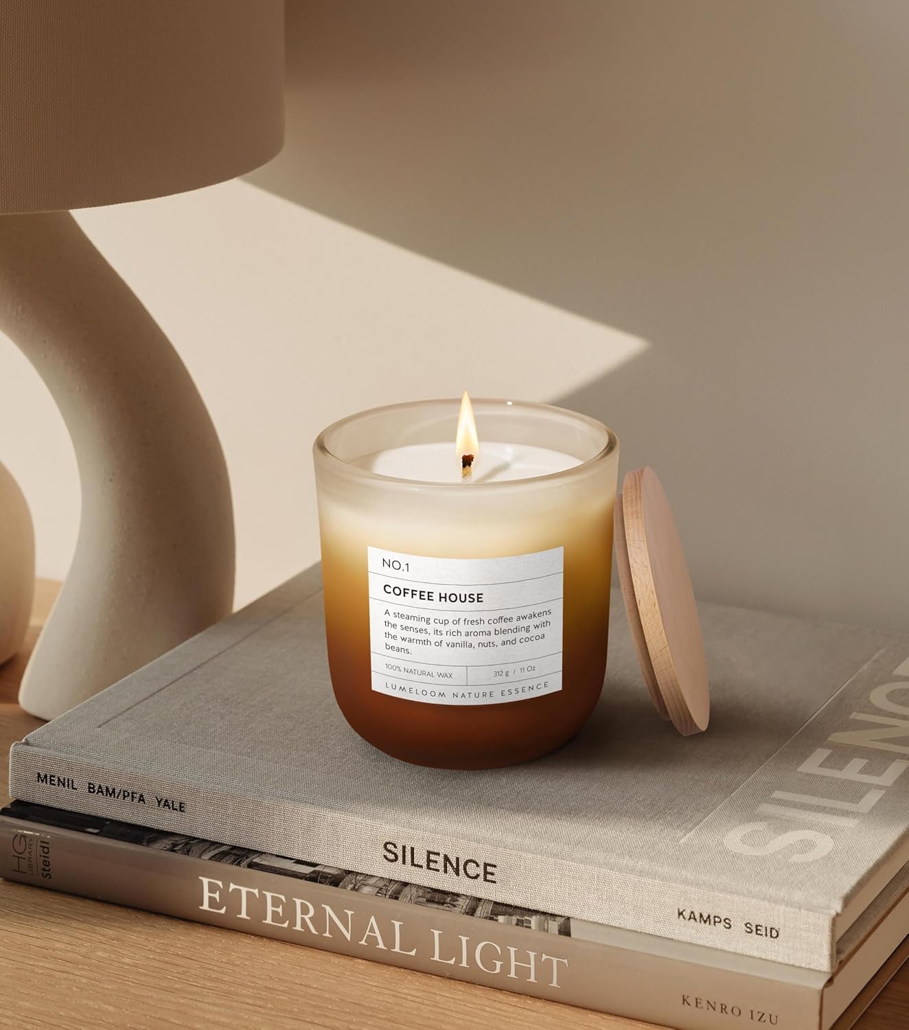 Coffee House Scented Candle, 11oz Aromatherapy Soy Wax Candles for Home Scented, Long Lasting, Coffee Lover Gifts for Women, Men, Friends, Housewarming, Birthday, Relaxation & Stress Relief