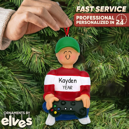 Personalized Xbox Controller Ornament - Boy Gamer Christmas Tree Decor, 2024 Video Game Ornaments