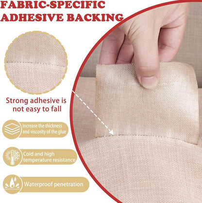 Linen Repair Tape 4x70 Inch Self-Adhesive Couch Patch Repair Fabric Patch for Furniture,Sofas,Cushion,Chairs,Bags,Linen Goods(White)