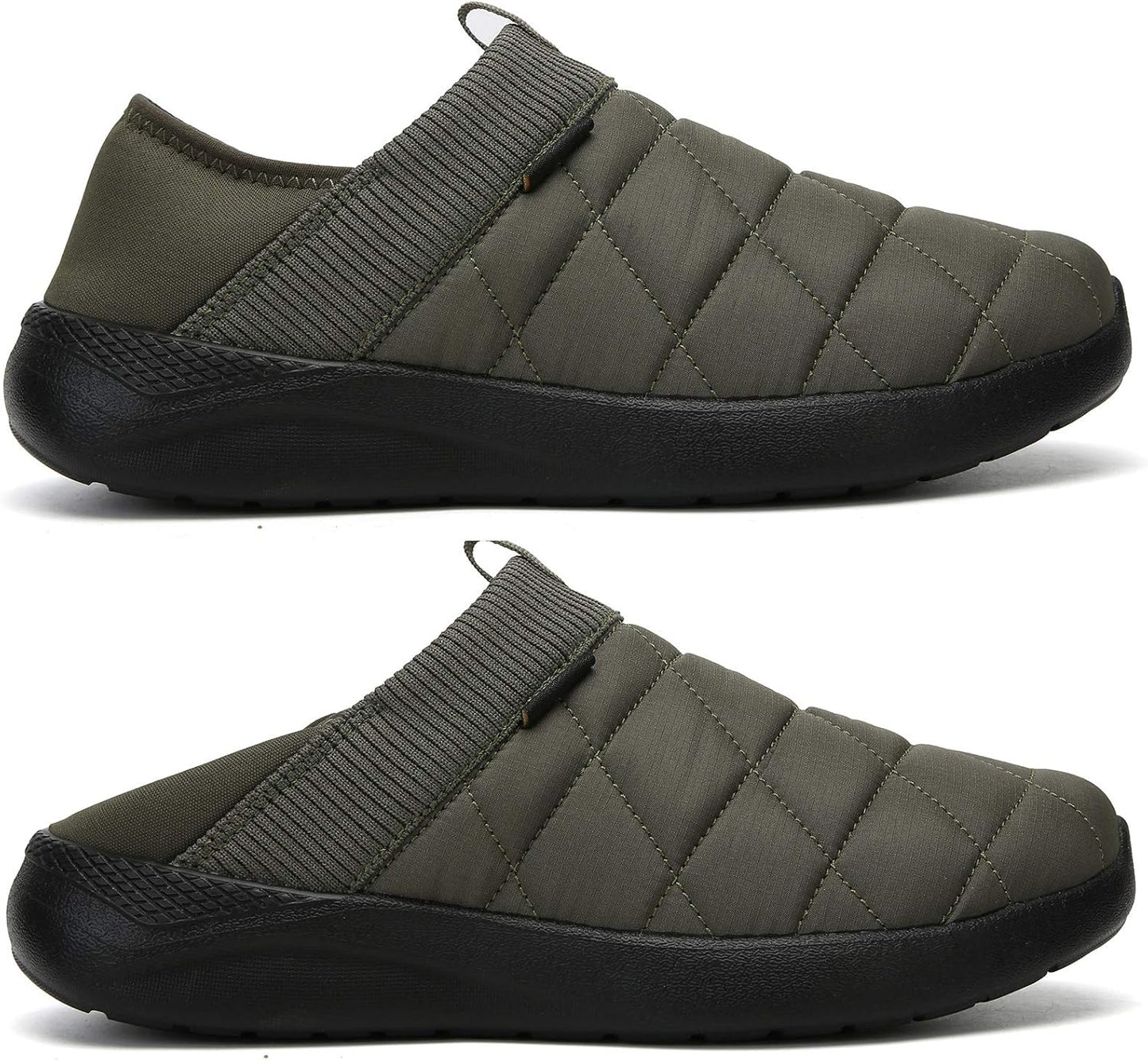 KUBUA Slippers for Men and Womens Indoor House Shoes Plush Slip on Outdoor Garden Loafers