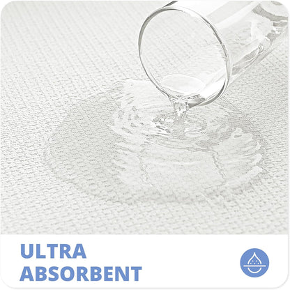 Bath Mat,Ultra Thin Bathroom Rugs,Rubber Bath Mats for Bathroom,No Slip Bath Rugs,Quick Dry,Machine Washable,Low Pile,Absorbent,Shower Outside,Sink,Home Decor Accessories.White,1'5"x2'3"(17x27inch)