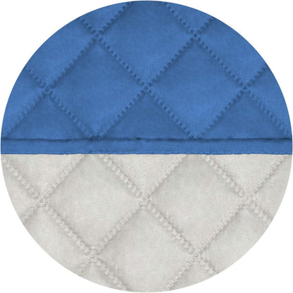 PureFit Reversible Quilted Sofa Cover, Water Resistant Slipcover Furniture Protector, Washable Couch Cover with Non Slip and Elastic Straps for Kids, Dogs, Pets (XX Large, Blue/Ivory)
