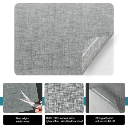 J.CARP 2Pcs Linen Repair Patches, Large Self-Adhesive Fabric Patch for Sofas, Couch, Furniture, Car Seats (8 * 11 inches-2PCS Grayish Beige2.0)