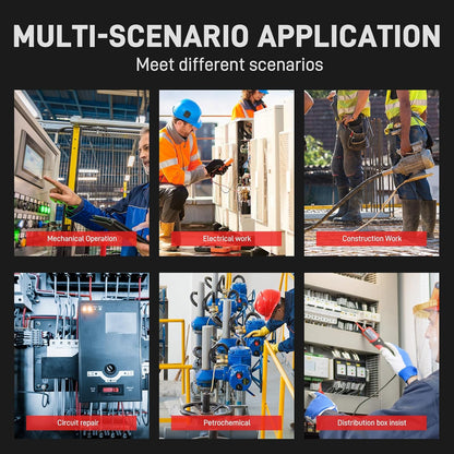 400V Electrician Gloves - Insulated Electrical Gloves For Electrician,Flame Retardant,Rubber Safety Non Slip Work Gloves,Low Voltage,Touch Screen (Black,Large)