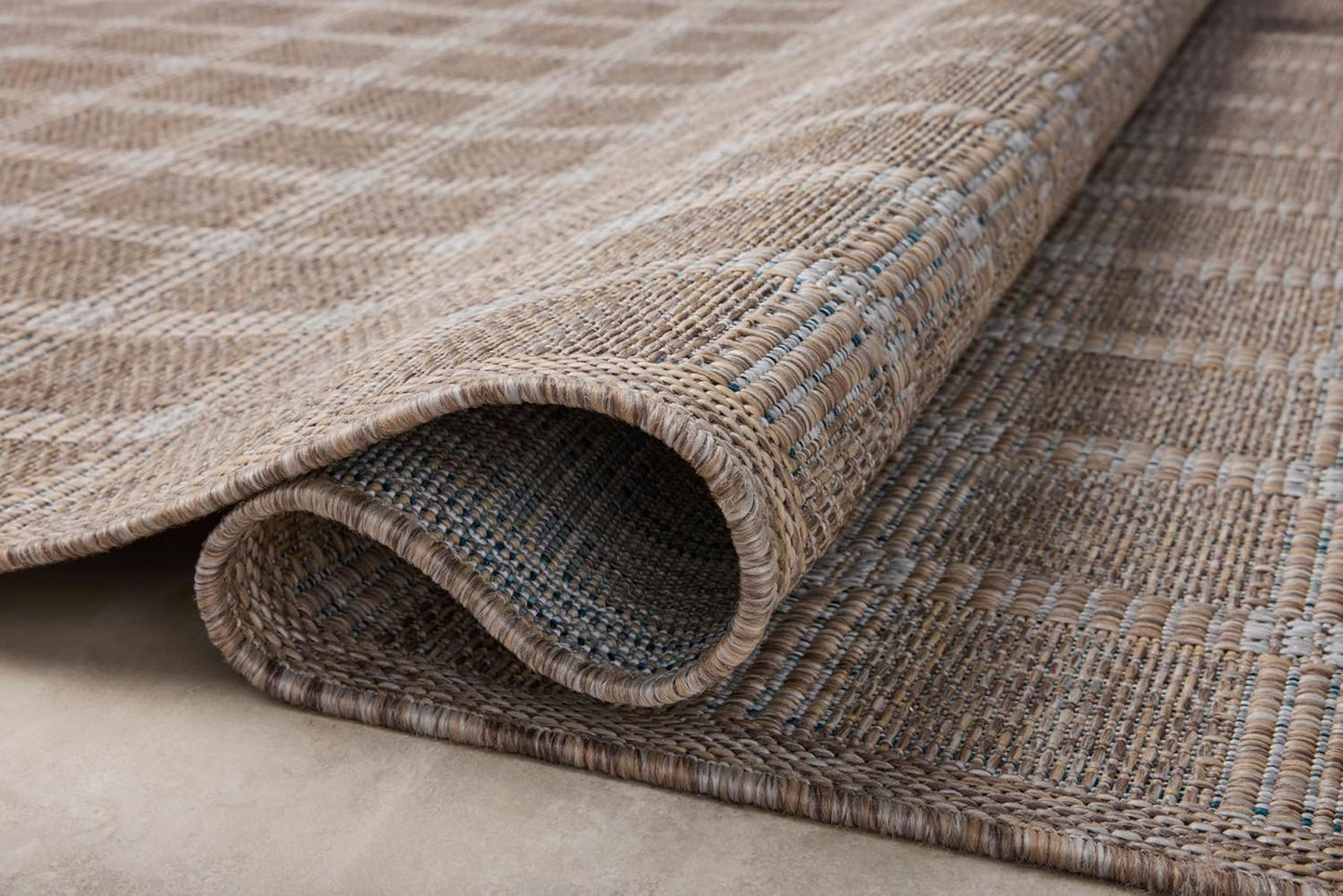 Loloi Amber Lewis Topanga Collection TOP-01 Natural/Bone 6'-7" x 9'-4" Indoor/Outdoor Area Rug