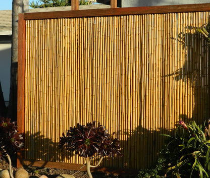 Backyard X-Scapes Natural Bamboo Fencing Decorative Rolled Fence Panel 0.75 in D x 4 ft H x 8 ft L