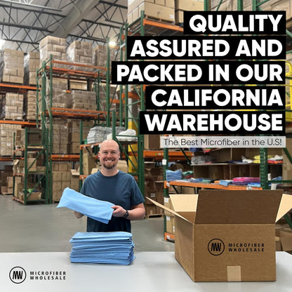 16" x 16" All Purpose Microfiber Towels - 50 Pack - Reusable Wash Cloths, Dust, Kitchen, Car, Shop Rags for Cleaning (Yellow)