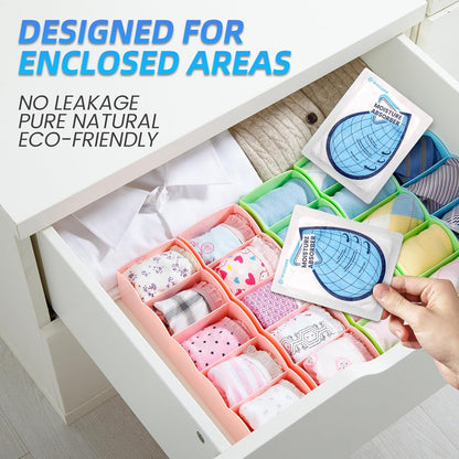 100 Gram 10 Packs Moisture Absorbers, Dehumidifier Bags for Bathrooms, Basements, Rvs, Humidity Packets for Closet