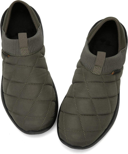 KUBUA Slippers for Men and Womens Indoor House Shoes Plush Slip on Outdoor Garden Loafers